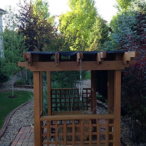 Shatex Shade Panel Block 90% of UV Rays with Ready-tie up Ribbon for Pergola/Greenhouses/Carport/Porch 8x10ft Black