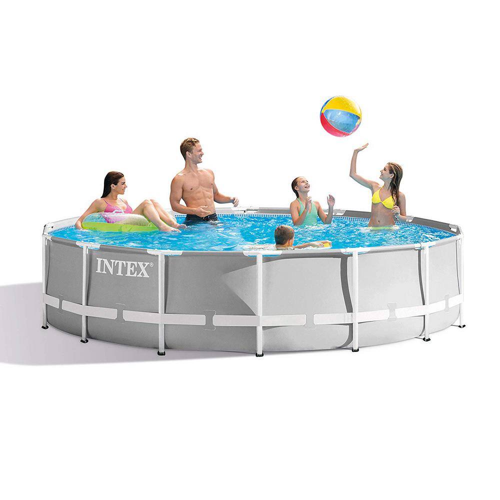 Intex 14 ft. x 42 in. Prism Frame Above Ground Swimming Pool Set with Filter 26719EH