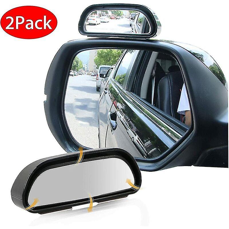 Pack 360 Car Blind Spot Mirrors， Universal Right+left Adjustable Hd Glass Auxiliary Mirror Wide Angle Car Blind Spot Mirrors Retractable Van Suv Rv Fr