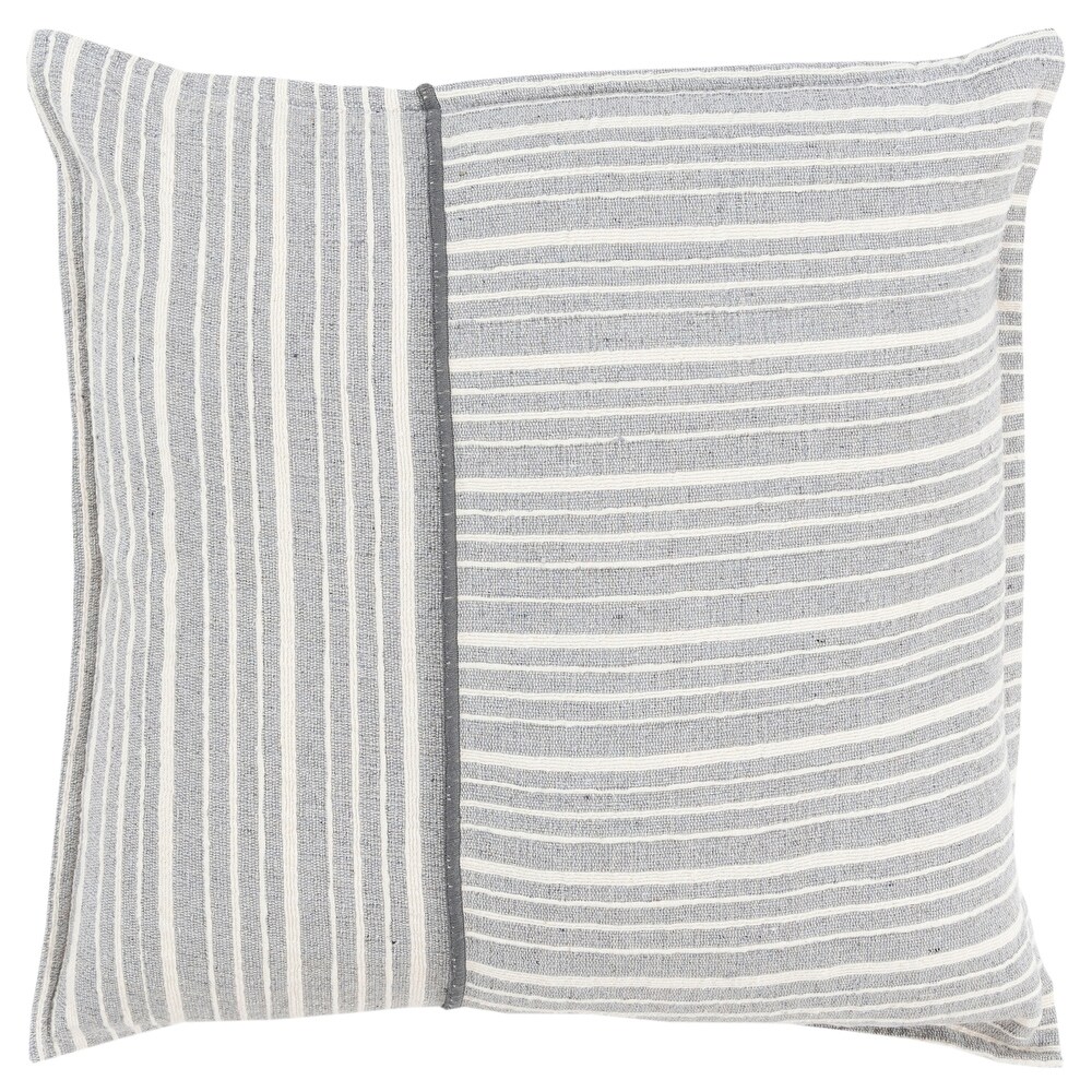 Rizzy Home Woven Stripe Texture Throw Pillow Cover…