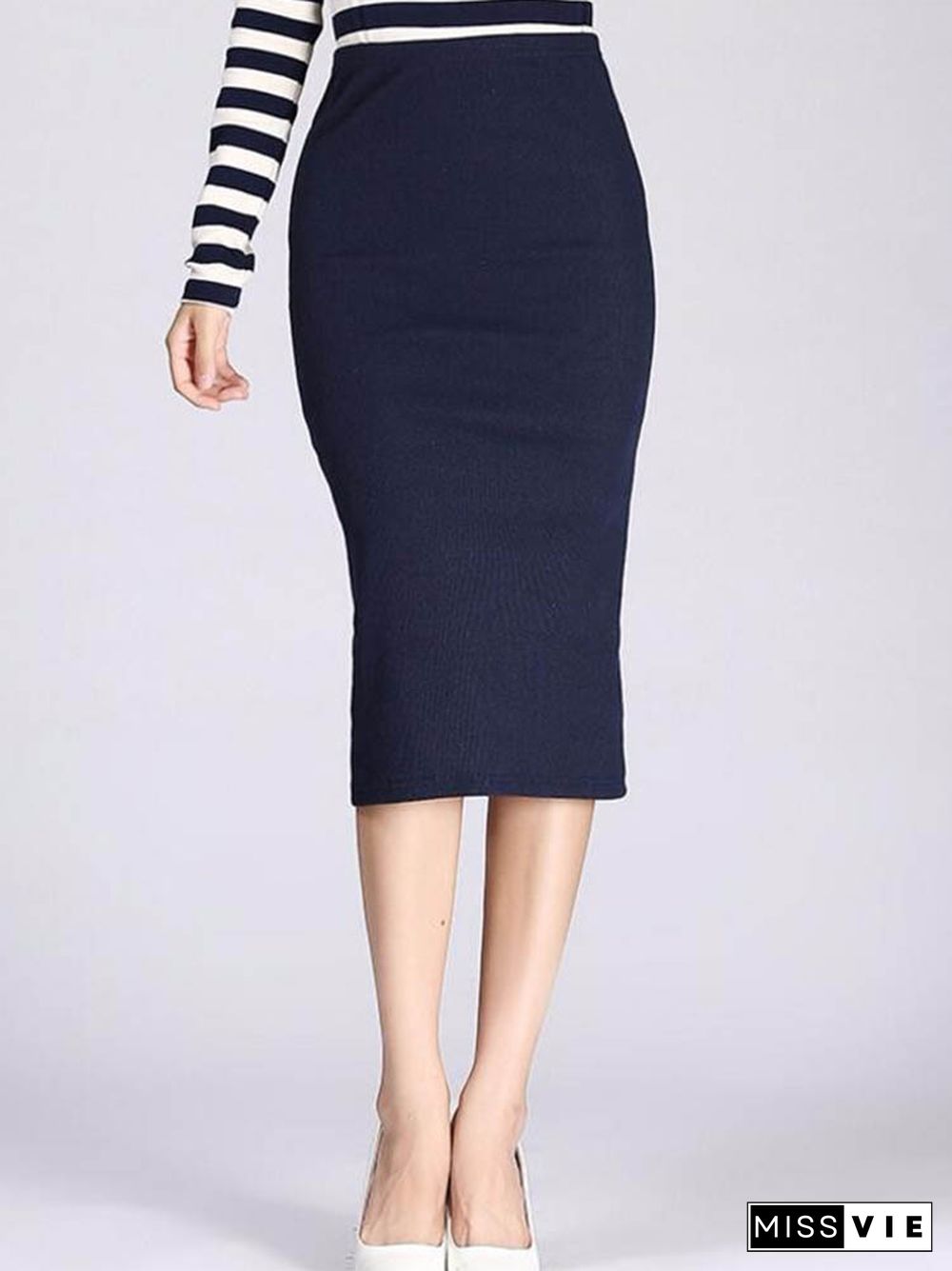 Spring Autumn Long Pencil Skirts Women Sexy Slim Package Hip Maxi Skirt Lady Winter Sexy Chic Wool Rib Knit Midi Skirt Saia