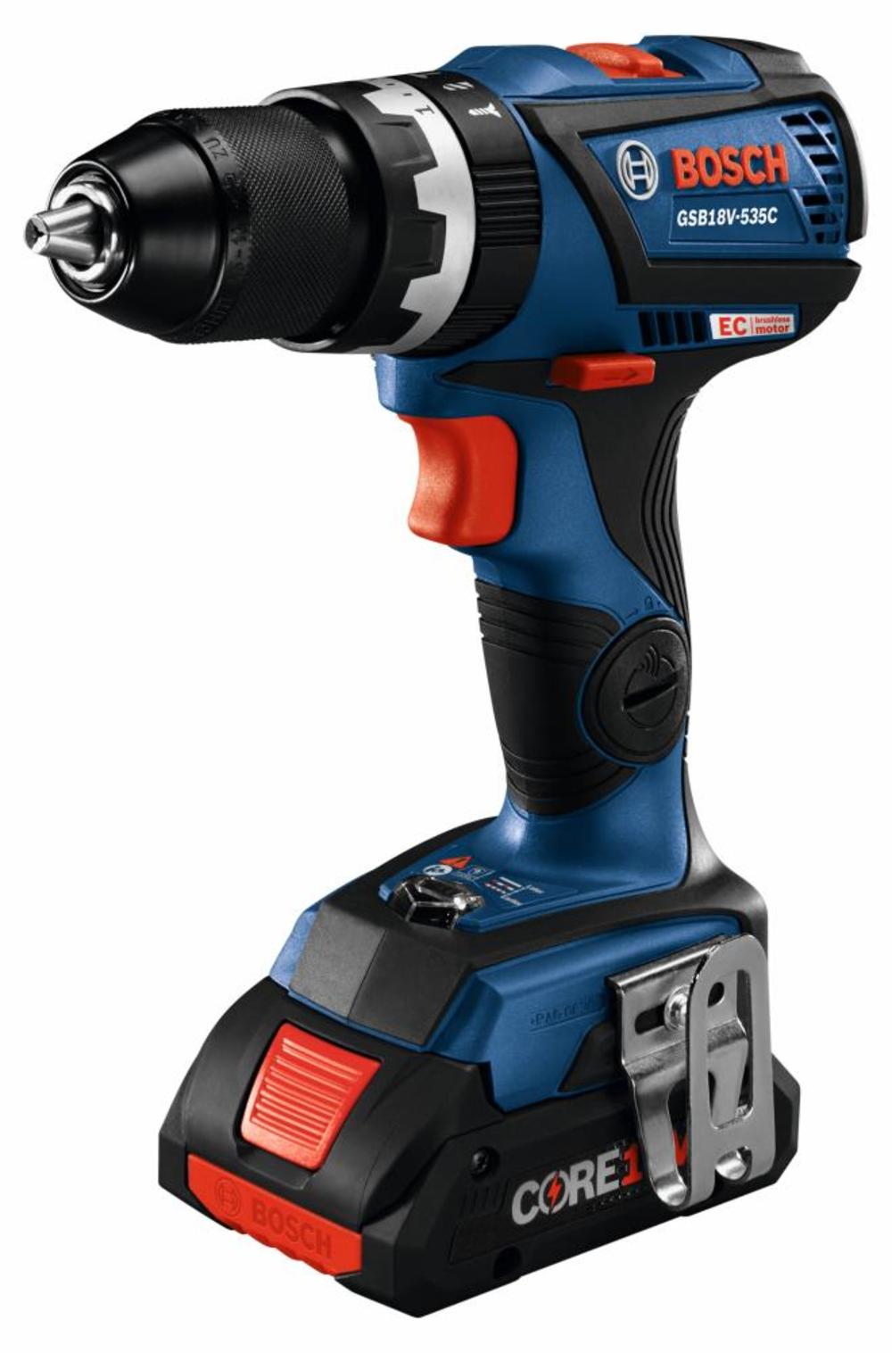 18V EC Brushless Connected-Ready Compact Tough 1/2 In. Hammer Drill/Driver Kit with (2) CORE18V 4.0 Ah Compact Batteries ;