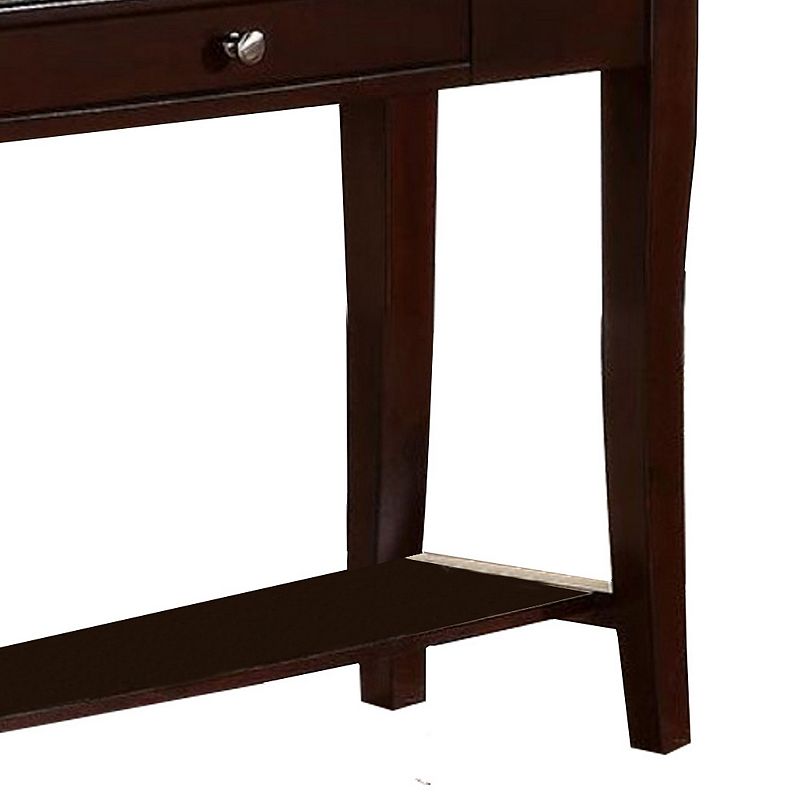 Wooden Console Table With One Drawers Brown