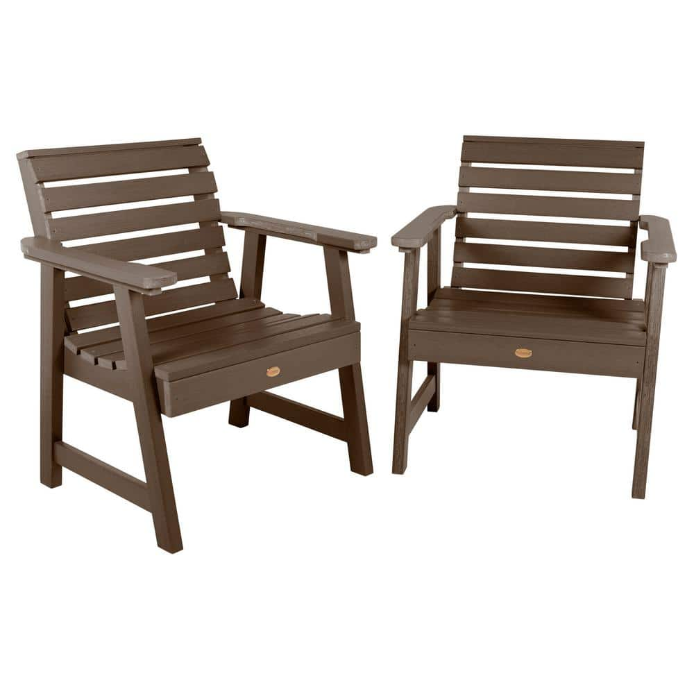 Highwood Weatherly Weathered Acorn Plastic Outdoor Lounge Chair