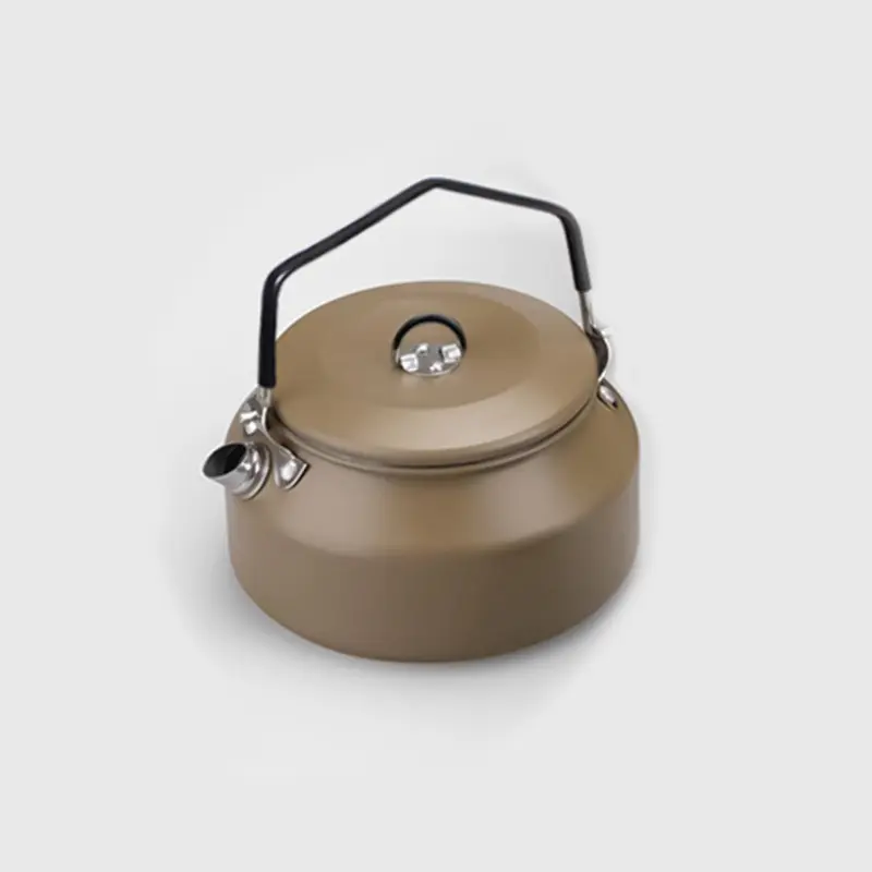 Camping portable kettle Outdoor vintage stainless steel 1L brewed tea kettle camping pour over coffee kettle