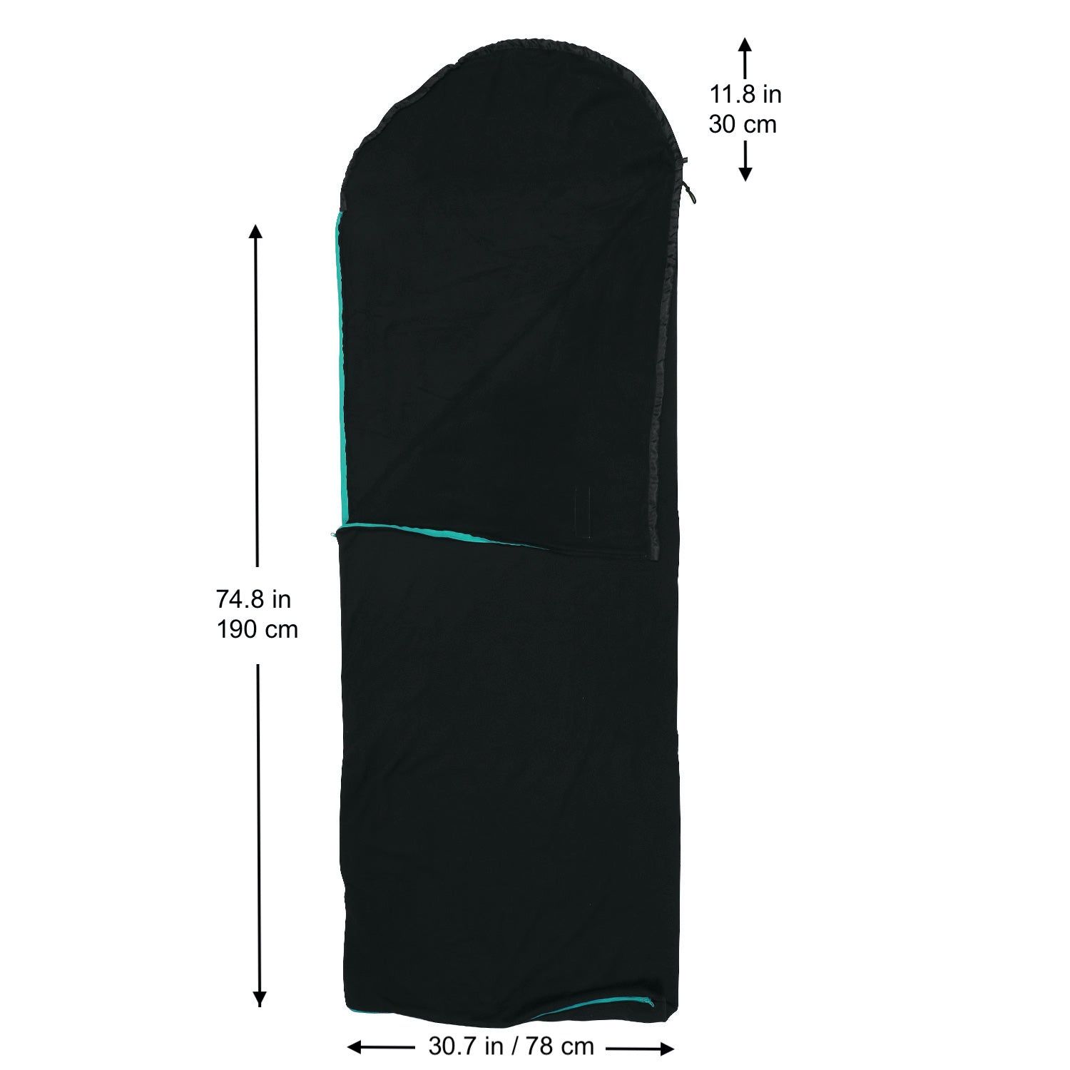 FE Active Sleeping Bag Fleece Liner - Sleeping Bag Liner with Drawstring Hood & Dual Slider Zipper Cold Weather Camping Blanket Sleeping Sack for Camping Bed Travel Gear | Designed in California, USA