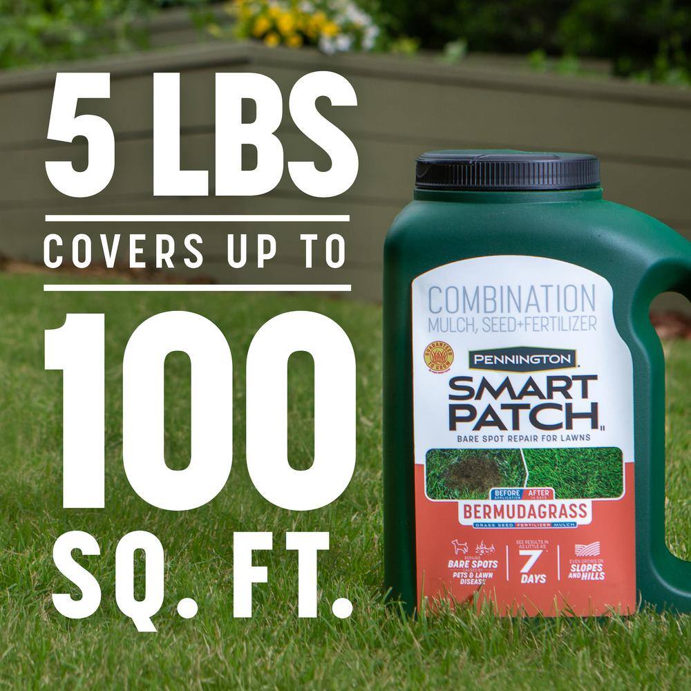 Pennington 5 lbs. Smart Patch Bermuda Grass Seed with Mulch Fertilizer 100545645