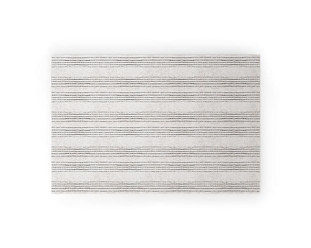 Holli Zollinger Linen Stripe Rustic Looped Vinyl Welcome Mat Society6