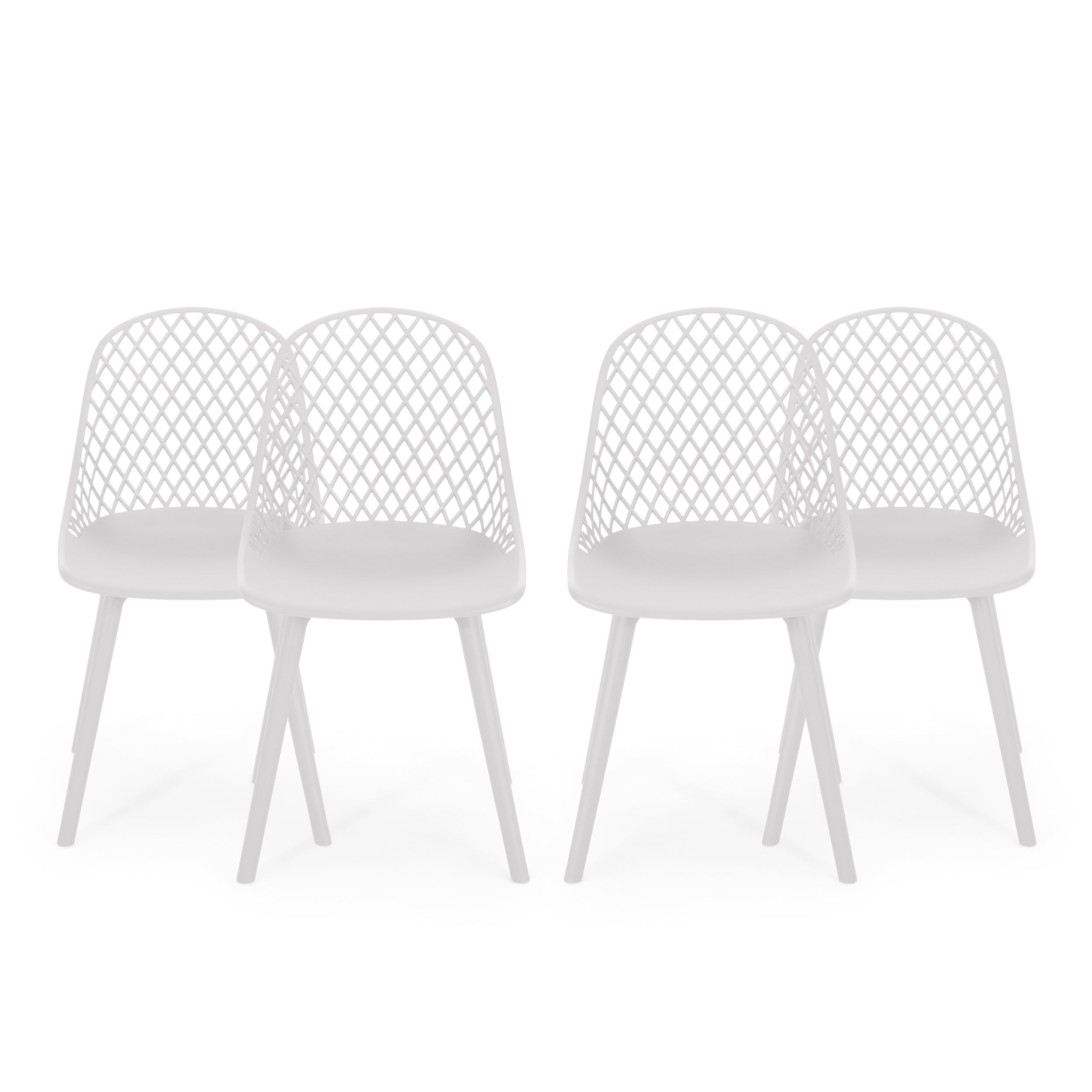 Lucy Outdoor Modern Dining Chair (Set of 4)