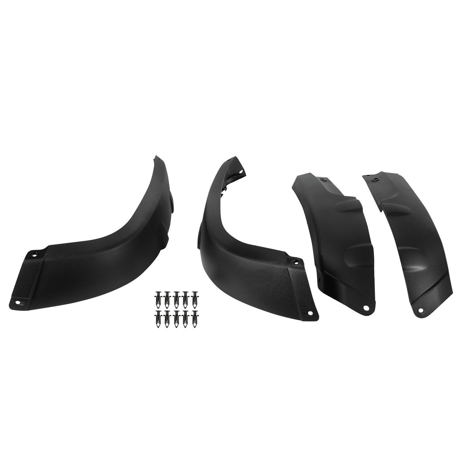 KOJEM Mud Splash Guards Fender Flare Flaps 4Pcs for  05-11 Honda TRX500FE 05-14 TRX500FA Fourtrax Foreman Rubicon 500  Black Plastic