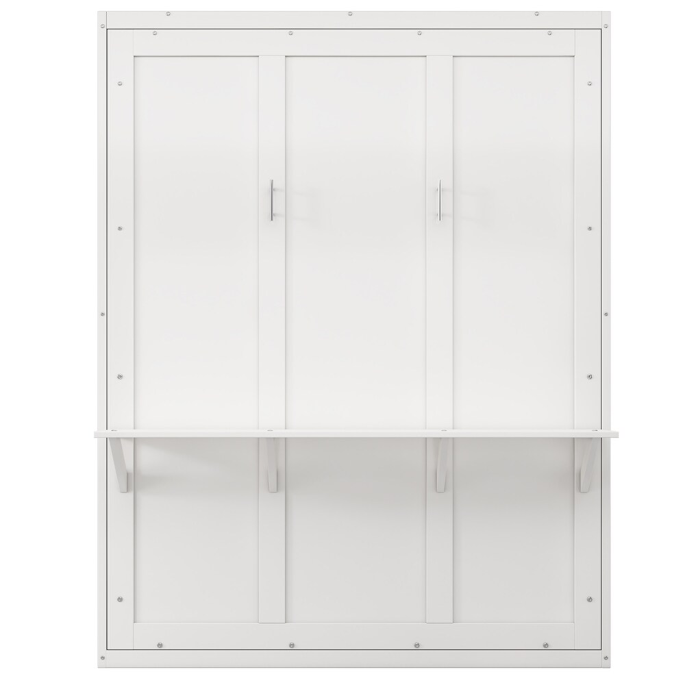 Full Size Murphy Bed  Wood Multifunctional Storage Wall Bed  Can Be Folded into a Cabinet and Desk Combo Perfect Design