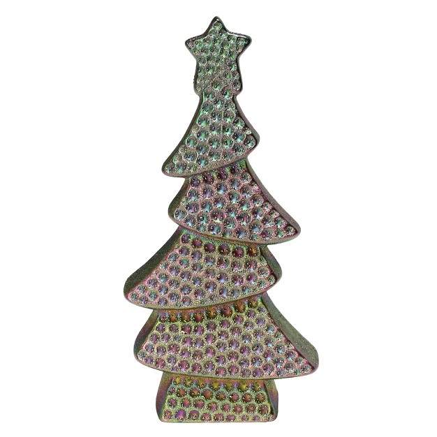 Iridescent Rainbow Bohemian Christmas Tree Table Top Decoration