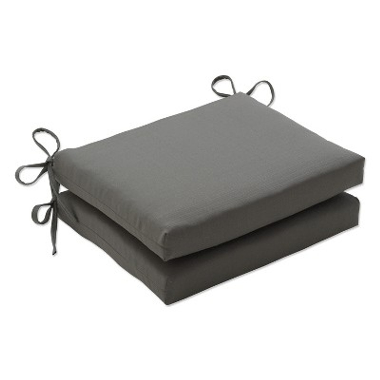 16x18.5x3 Forsyth Outdoor 2-Piece Square Seat Cushion Set Taupe - Pillow Perfect