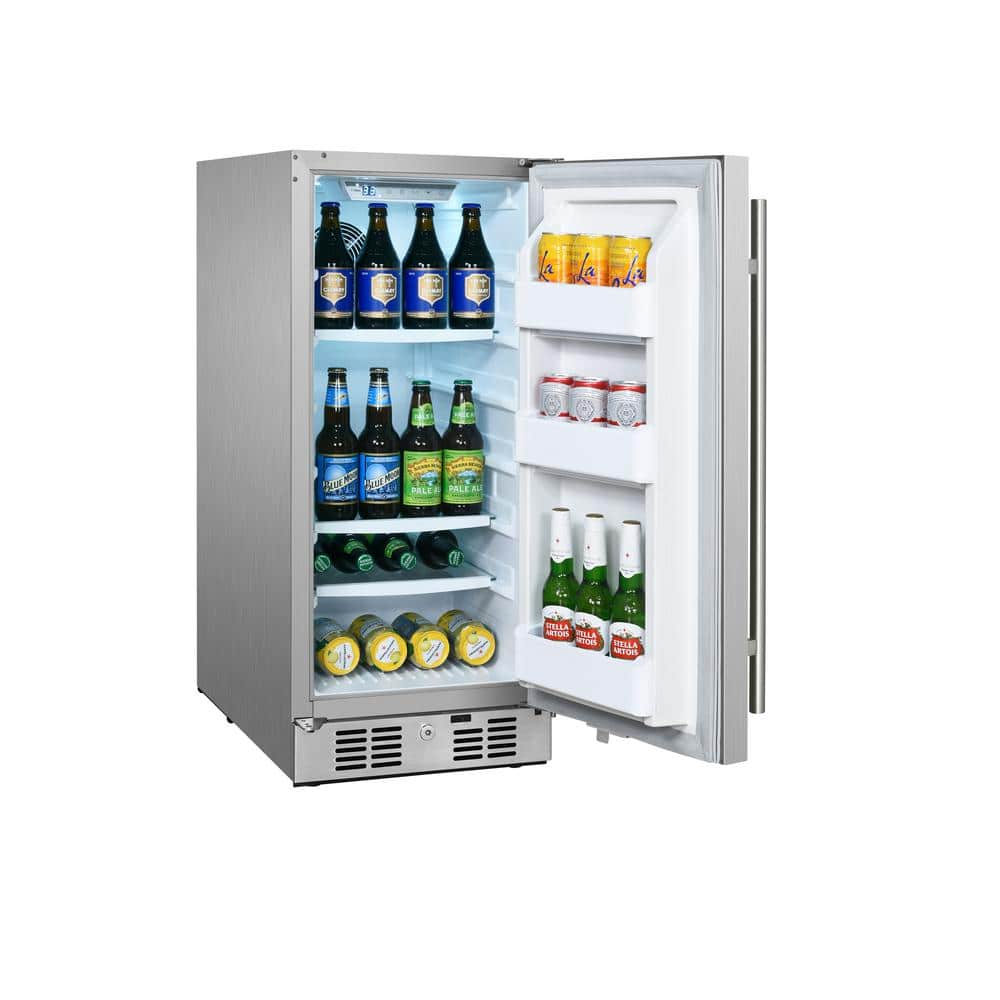 TITAN 15 in. 3.4 cu. ft. Built-In Outdoor Refrigerator in Stainless Steel OD-R15SDSZ01