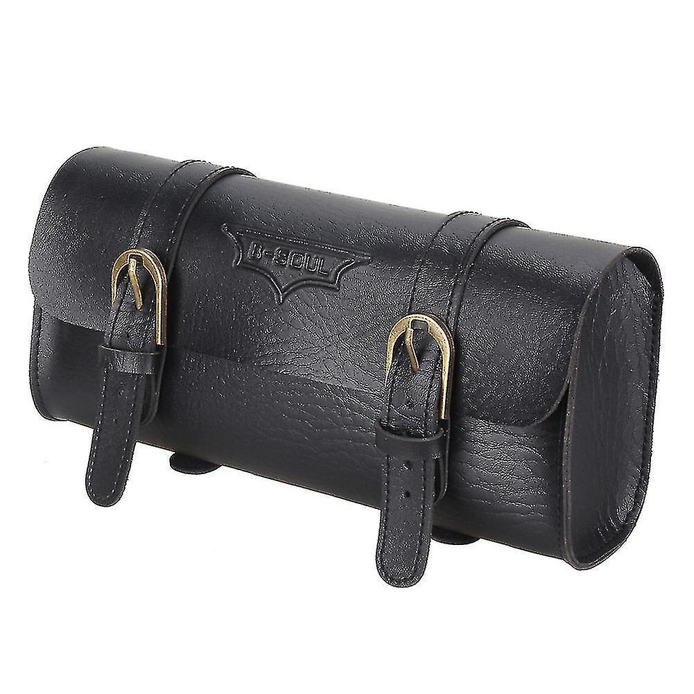 New Vintage Bicycle Handlebar Bag Bicycle Tail Bag Pu Leather Cycling Bag Saddle Pouch Tail Pannie