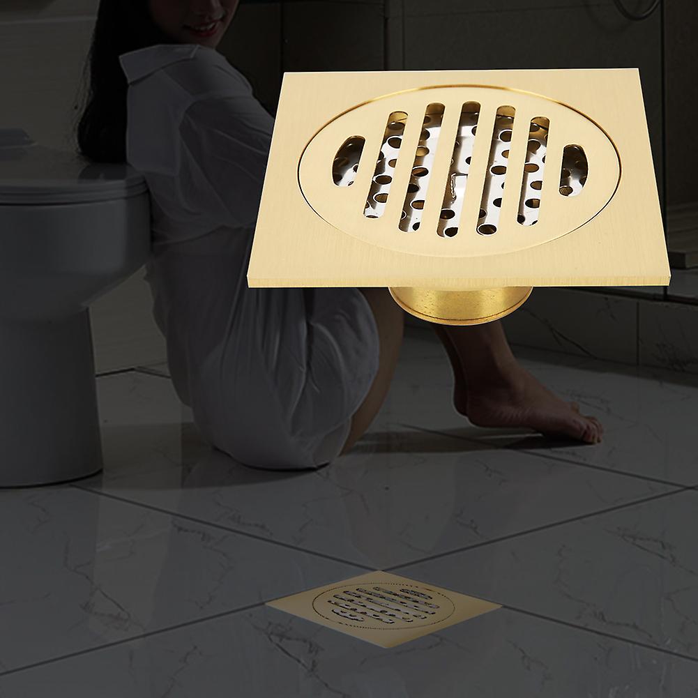 Bathroom Hardware Brass Anti Odor Shower Floor Drain Water Draining Supplies For Kitchen Toilet