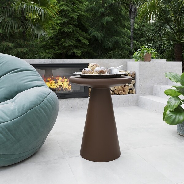 Patio Watcher 16 in. Mgo Concrete Mushroomshaped Patio Outdoor Side Table