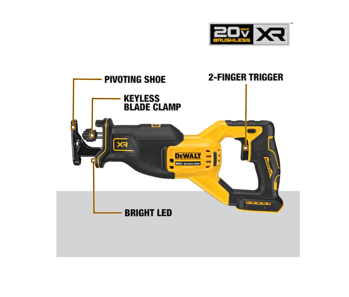 DW DCS382B XR 20-volt Max Variable Speed Brushless Cordless Reciprocating Saw (Tool Only)