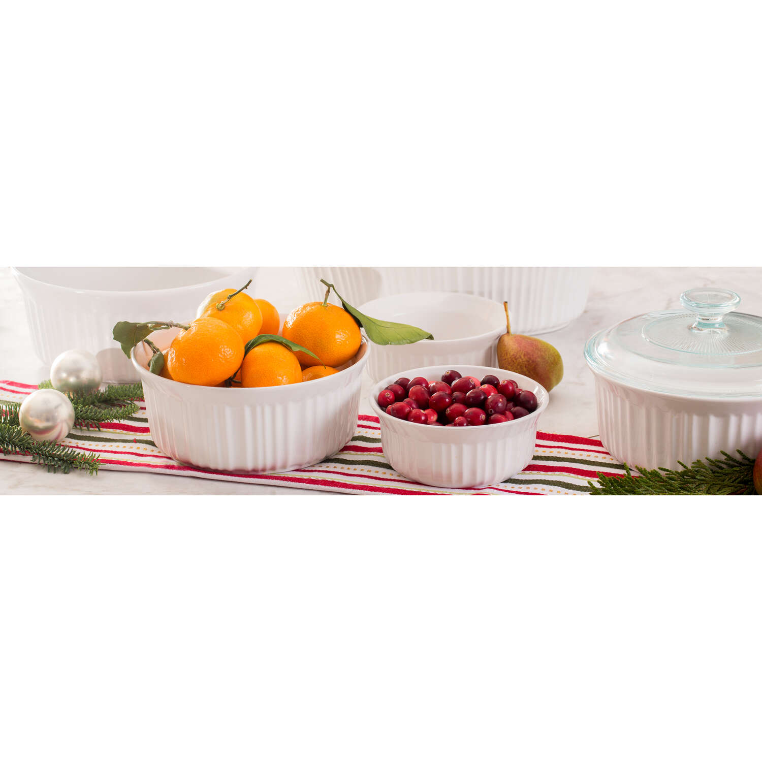 CorningWare French White 11 in. W X 9.83 in. L Bake Set White 6 pc