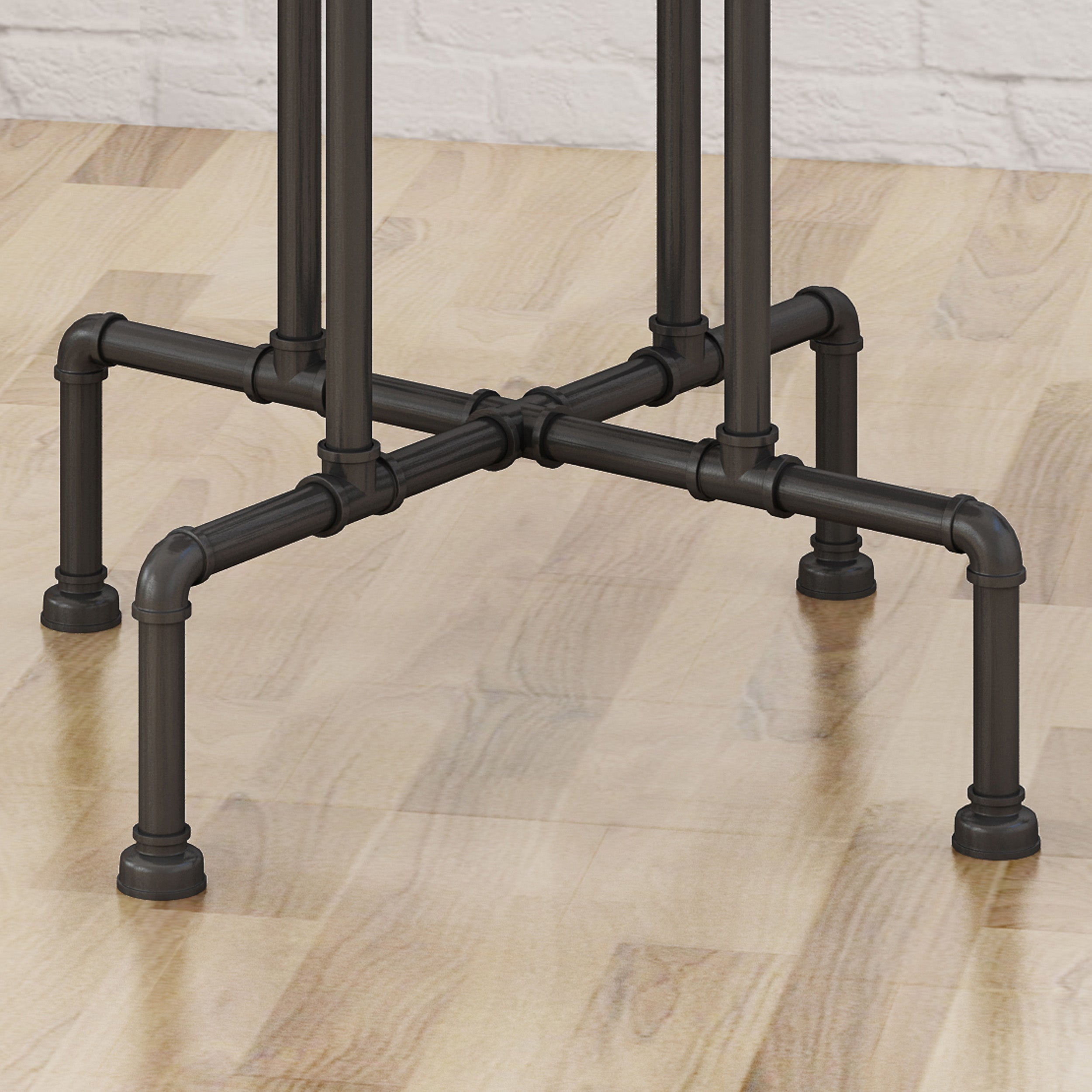 Atmos Industrial Faux Wood Bar Table, Dark Brown