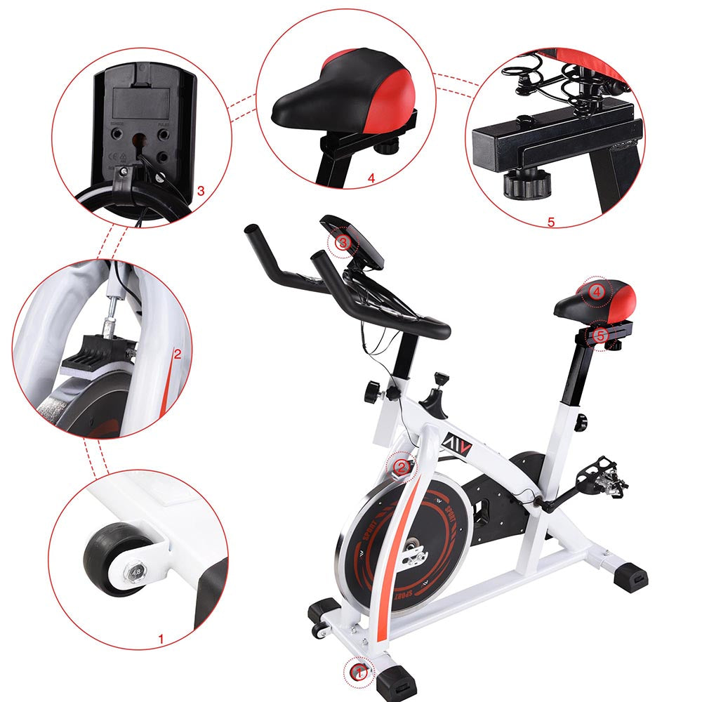 Yescom Indoor Cycling Workout Exercise Bike White