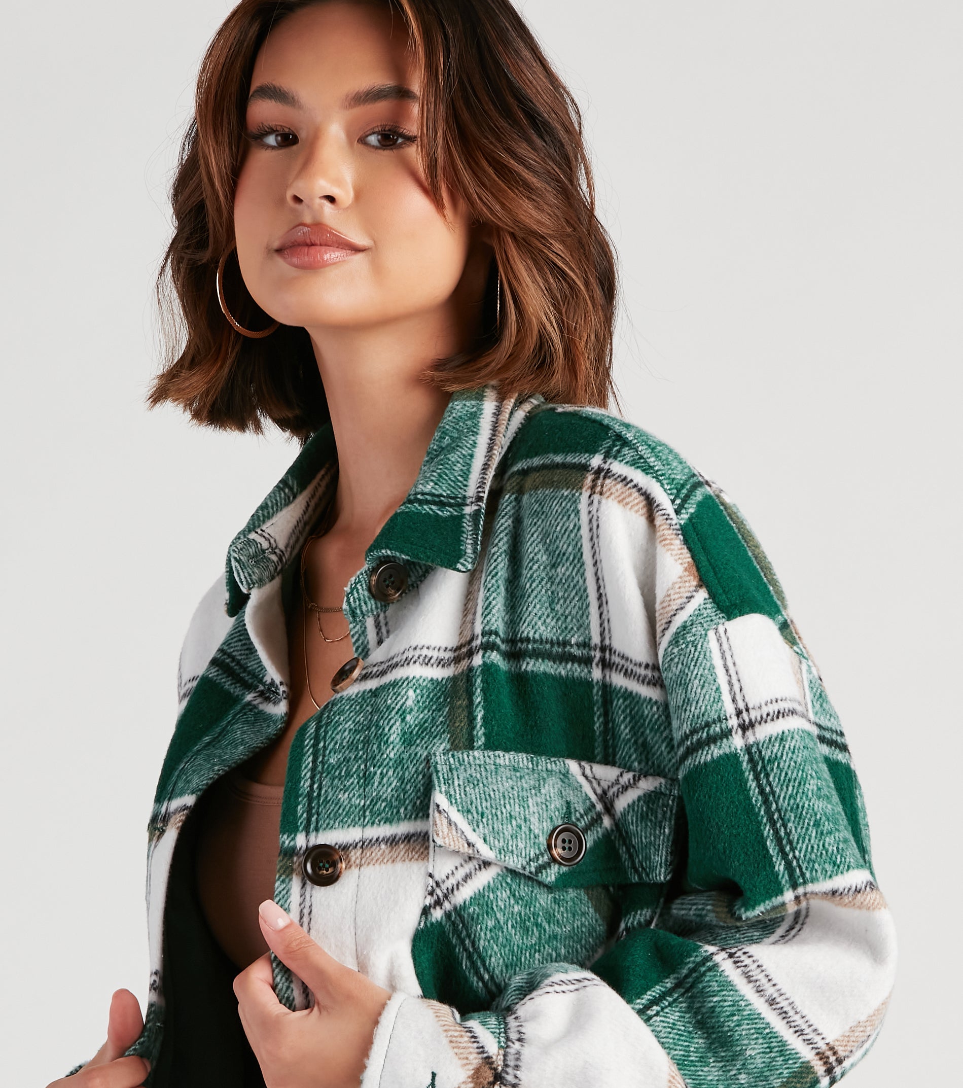 True And Trendy Plaid Shacket