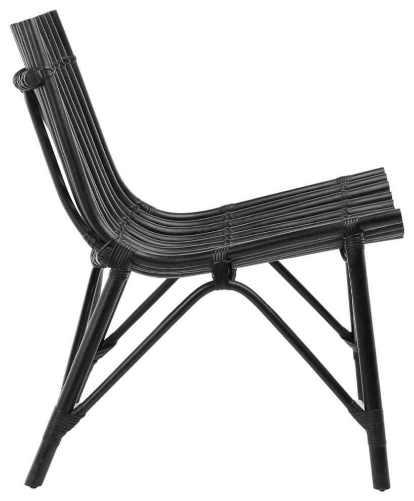 Black Bamboo Scoop Chair   Tropical   Armchairs And Accent Chairs   by Design Mix Furniture  Houzz