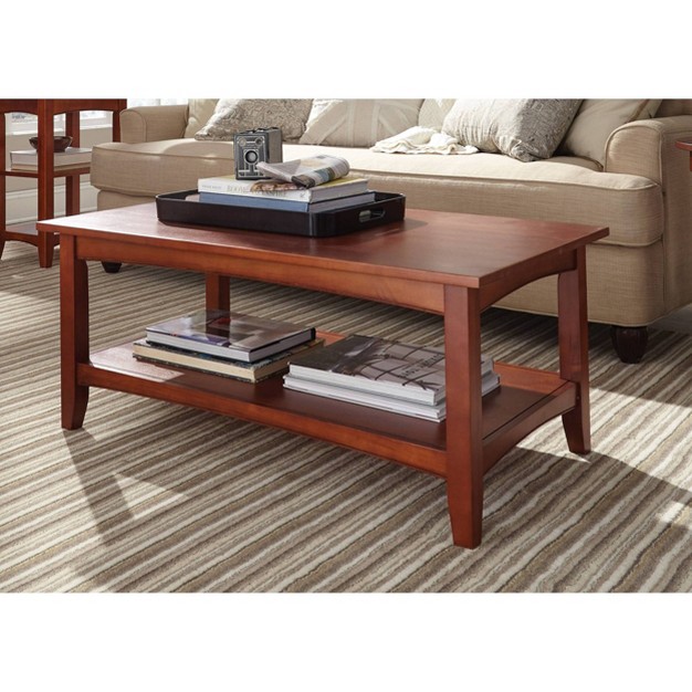 Shaker Cottage Wide Coffee Table Cherry Alaterre Furniture