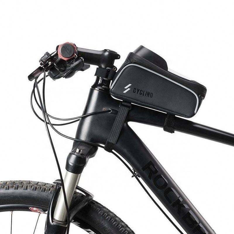 6.0 inch waterproof Cycling phone bag Bicycle top front tube Bike frame Bag with Touch Screen Phone Case