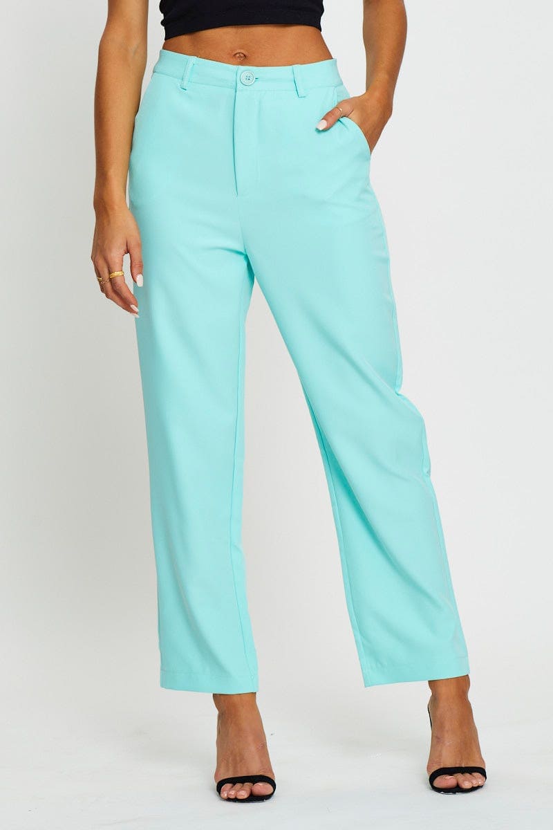 Green Pants Slim Leg