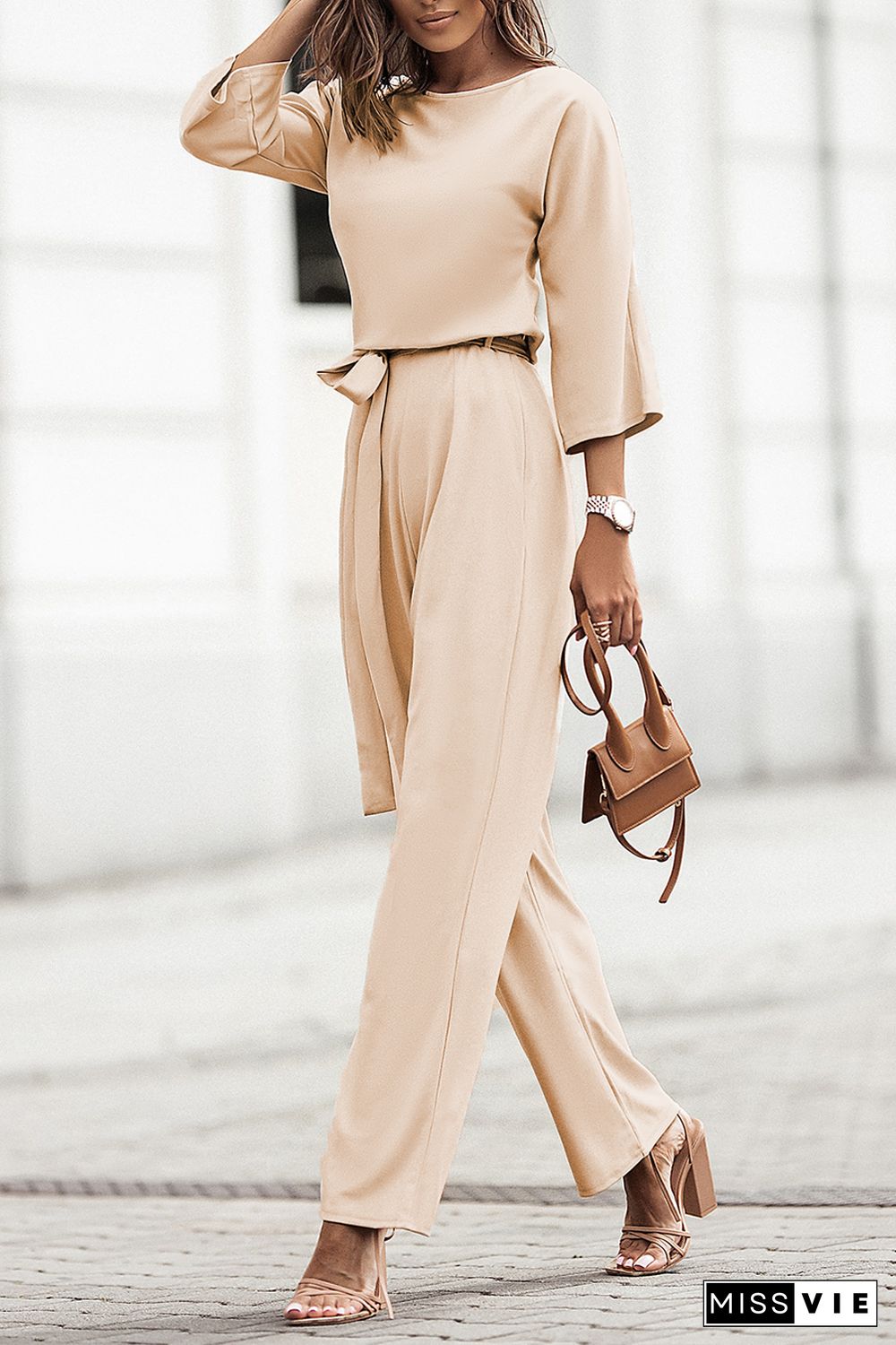 Apricot Date Night Jumpsuit