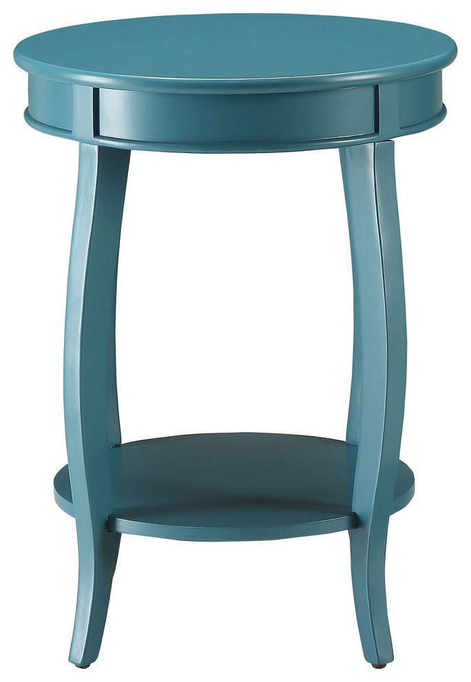 Urban Designs Portici Wooden Accent Side Table  Teal   Contemporary   Side Tables And End Tables   by Urban Designs  Casa Cortes  Houzz