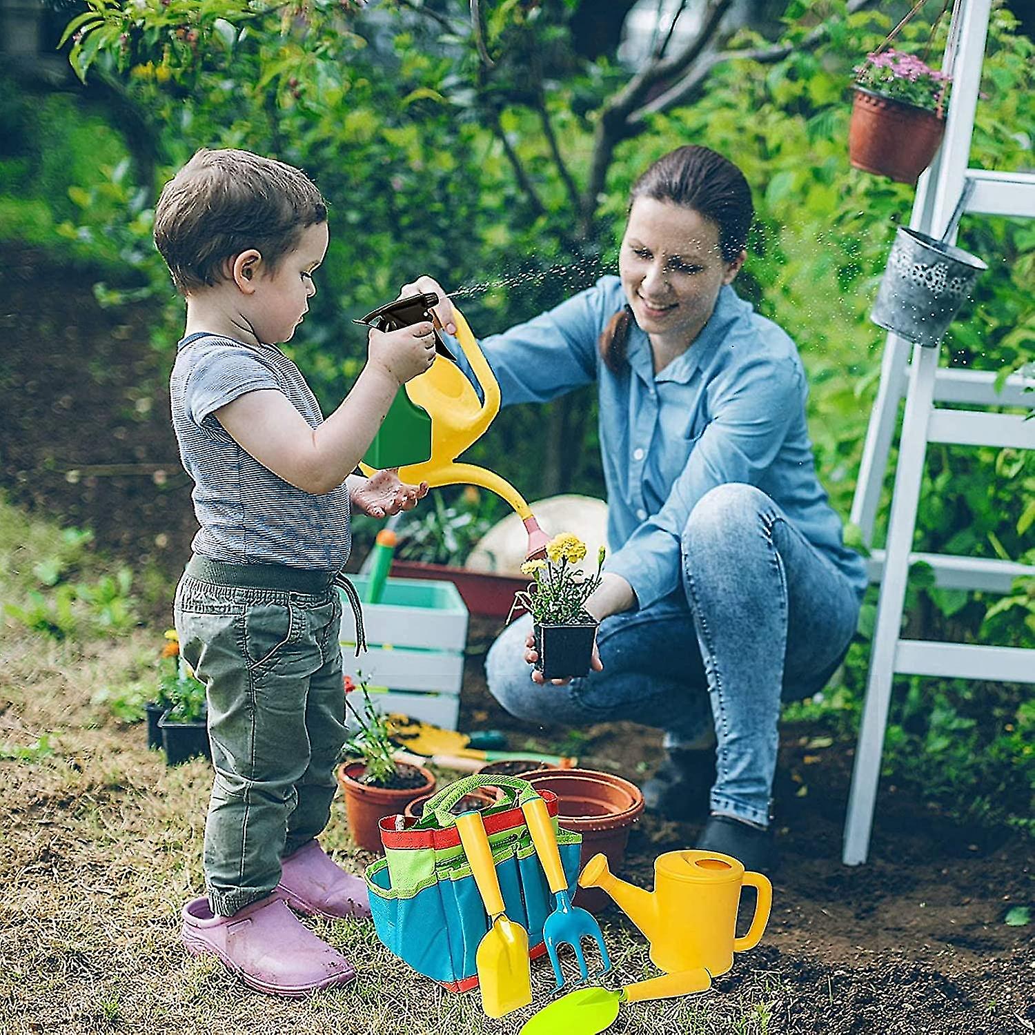 Children's Garden Tools，garden Toy Set，beach/garden Play Tools，outdoor Garden Tool Set，kids Gardening Tools，kindergarten Watering Can，children's Water