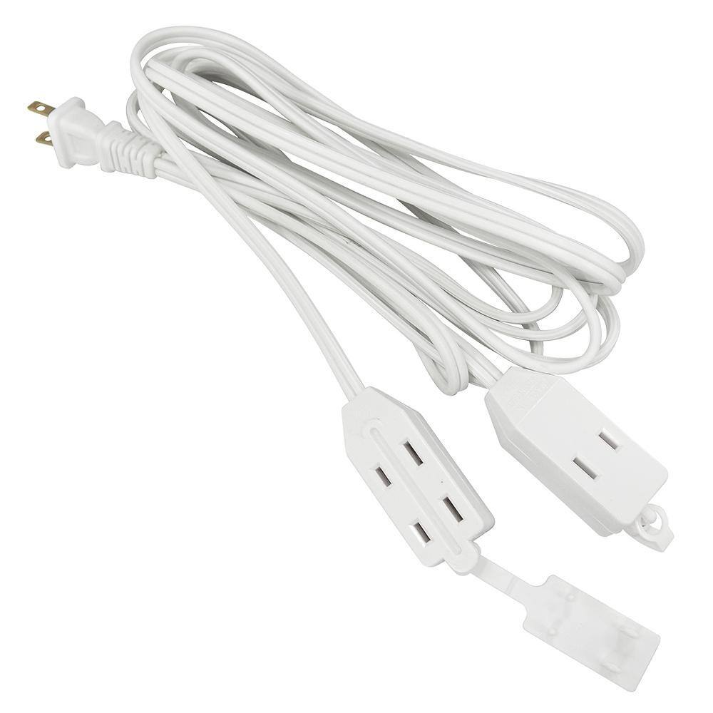 HDX 12ft. 162 Light Duty Indoor Sofa Cord with Two Ends White HWHDT16212