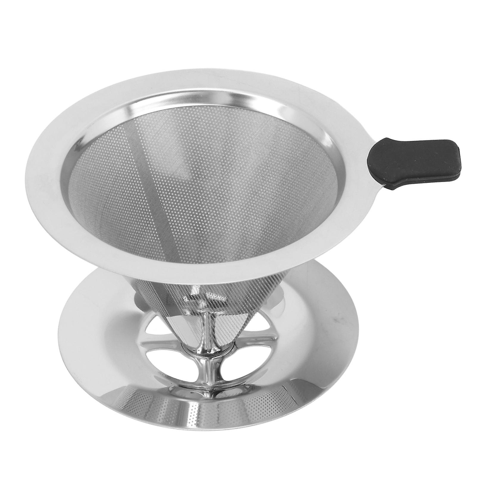 Stainless Steel Coffee Dripper Drip Cone Coffee Filter Reusable Coffee Filter Cup For Kitchen12 Cups