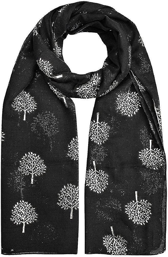 Women Mulberry Tree Print Scarf Lightweight Fashion Large Ladies Soft Shawl Wrap