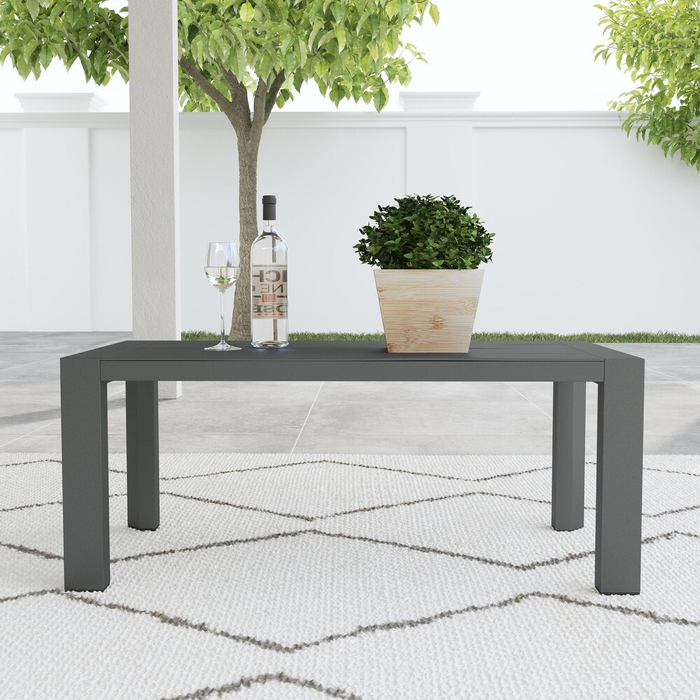 Grayton Gray Aluminum Outdoor Aluminum Coffee Table   40\