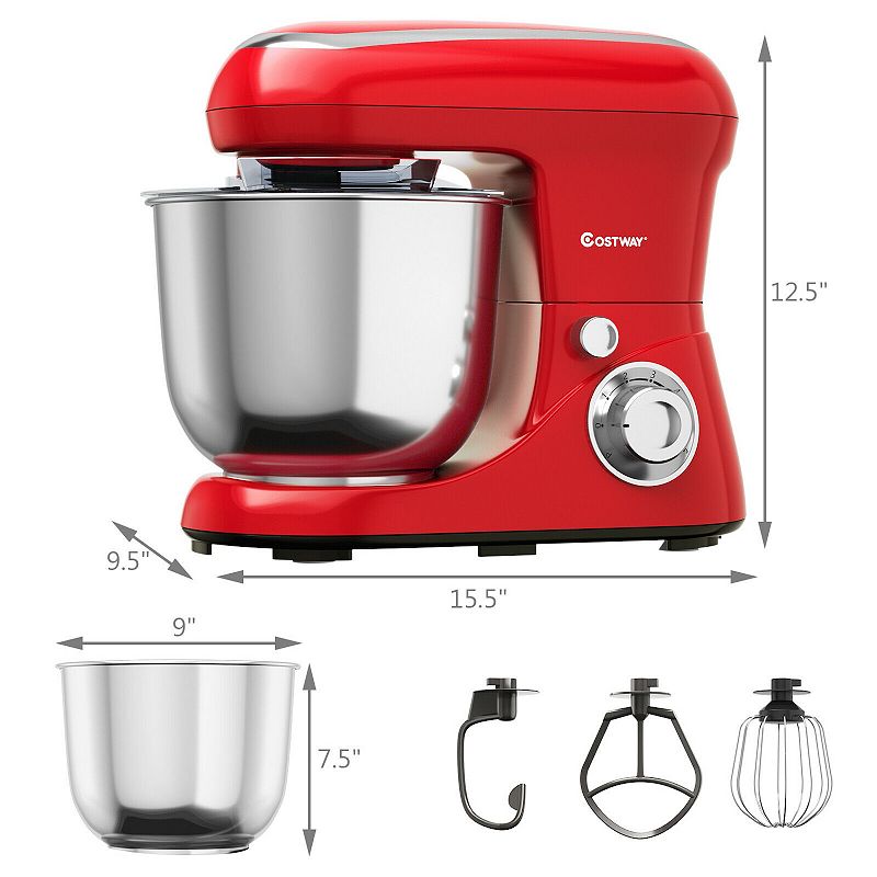 5.3 Qt Stand Kitchen Food Mixer 6 Speed with Dough Hook Beater