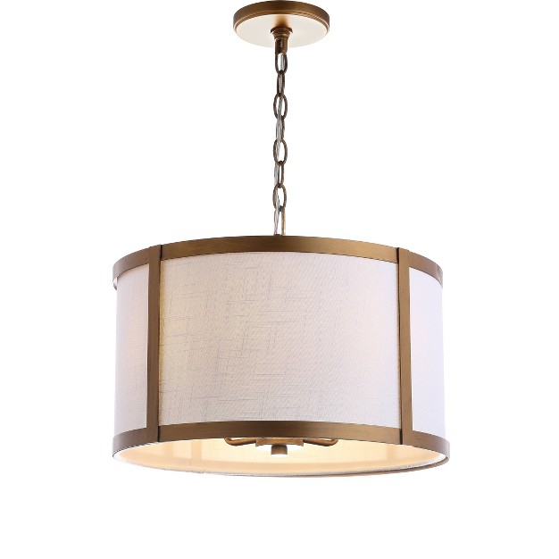 Metal Thatcher Pendant Ceiling Light includes Energy Efficient Light Bulb Gold Jonathan Y