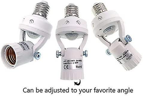 Motion Sensor Light Socket， E27 Screw Bulb Adapter(dimmable)