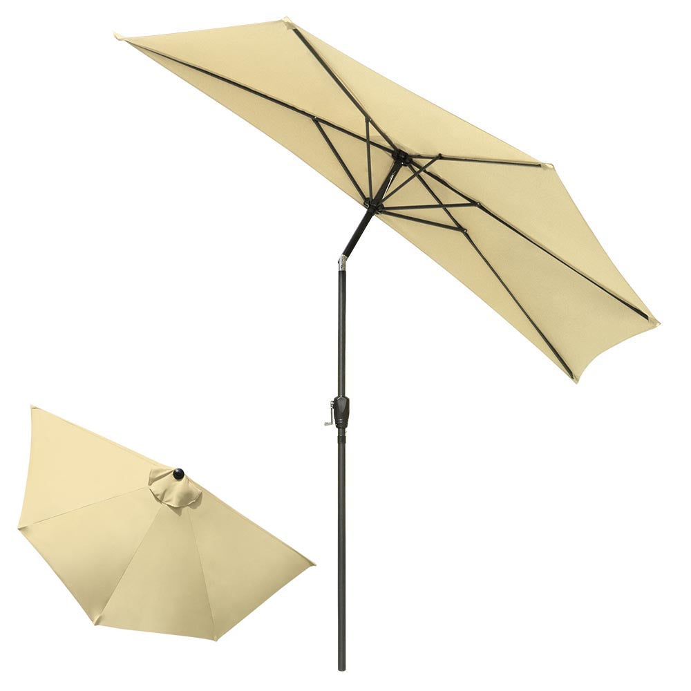 Yescom 10 ft Patio Outdoor Market Half Tilt Umbrella