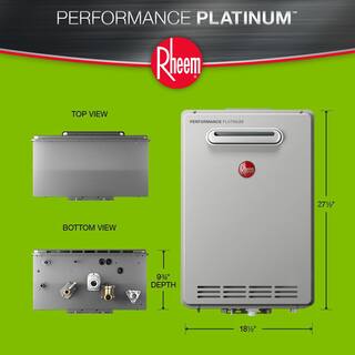 Rheem Performance Platinum 8.4 GPM Natural Gas High Efficiency Outdoor Tankless Water Heater ECOH160XLN-2