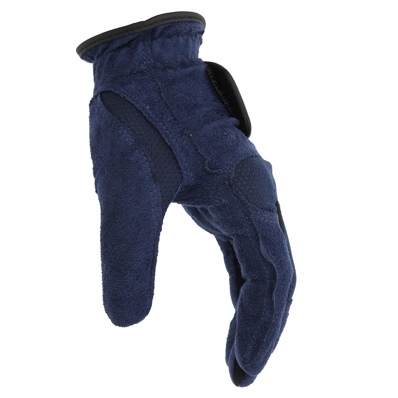 Men Golf Gloves Left Hand Microfiber Sweat Absorbent Soft Breathable Golf Gloves Royal Blue23#