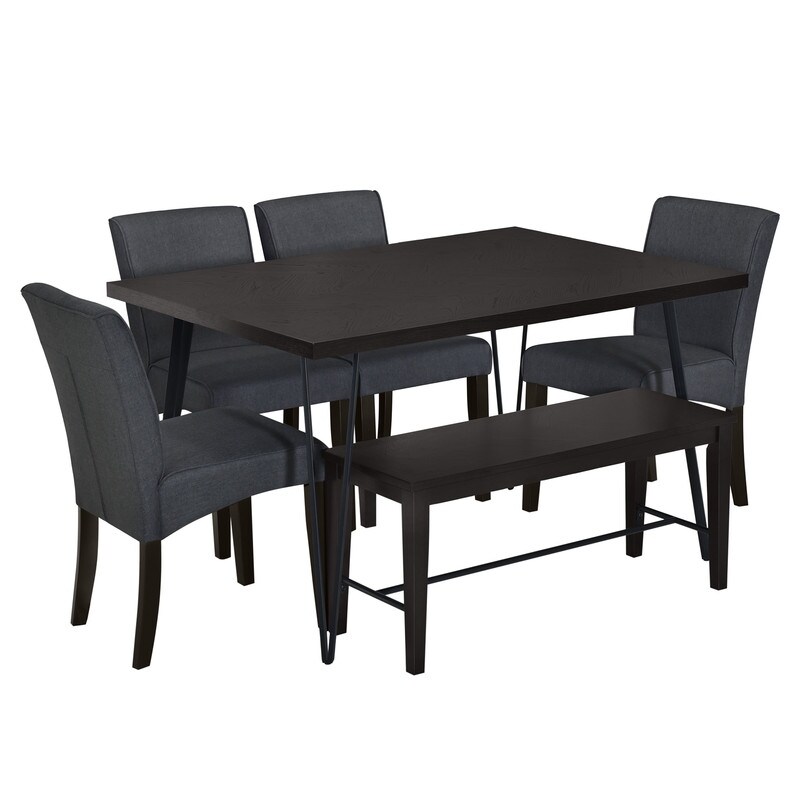 Modern Wooden Dining Table Set  6 Piece