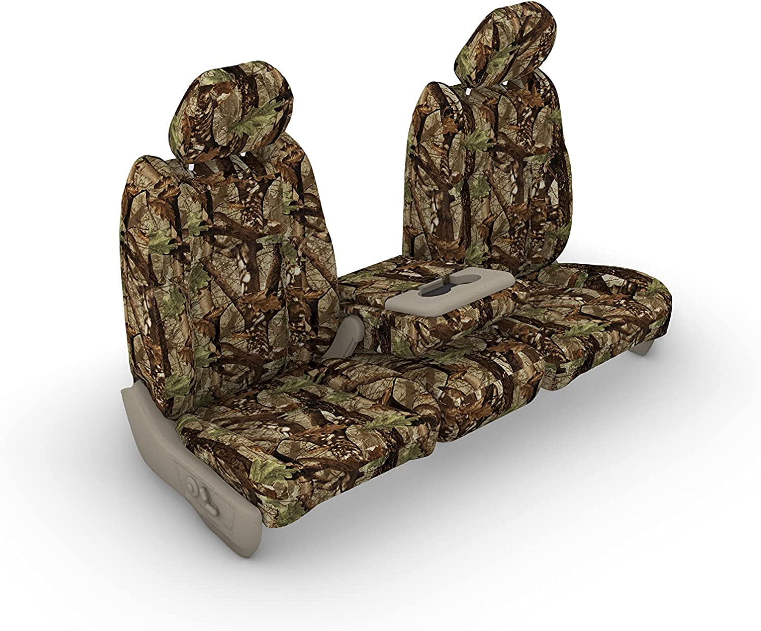 F486 2014 Ford F150 and 2015-2021 F250-F550 Front 40/20/40 Split Seat with Opening Center Console and Opening 20 Section Seat Bottom in DS1C Camouflage Endura