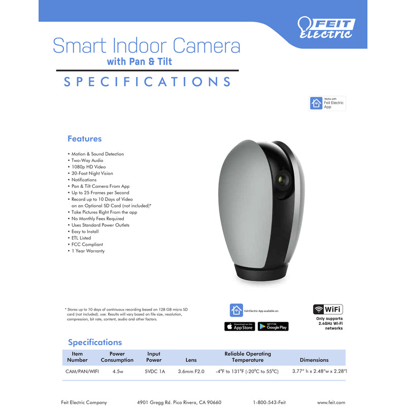 WIFI SC CAMERA INDR PLUG