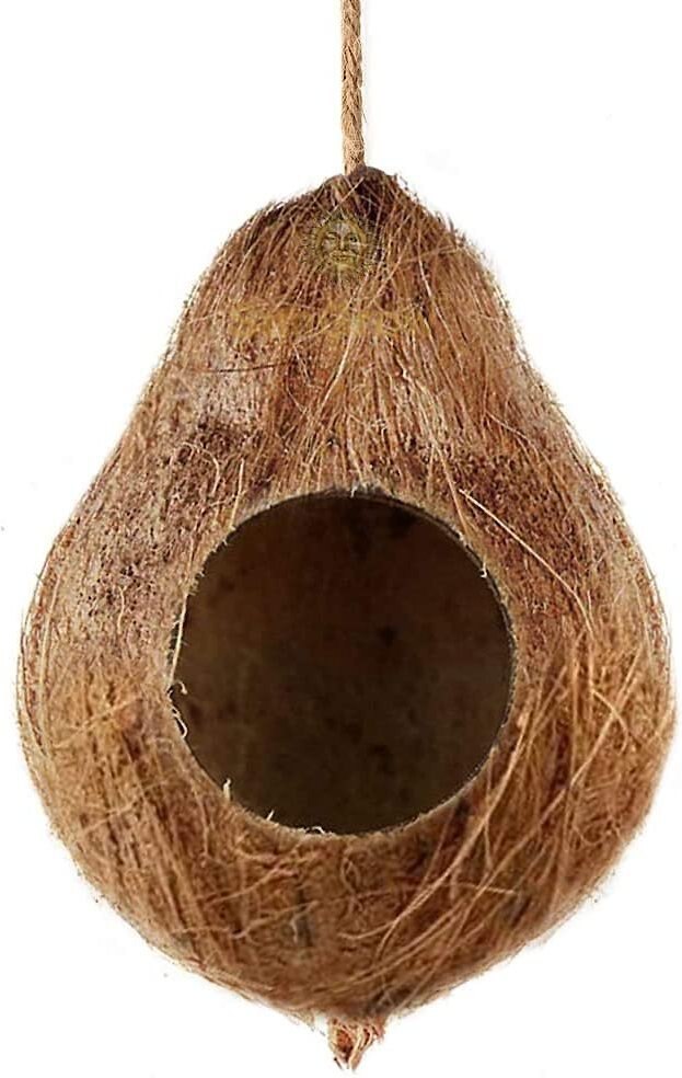 SunGrow Crested and Leopard Gecko Coconut Hide， Humid Cave for Frog， Reptile and Amphibian