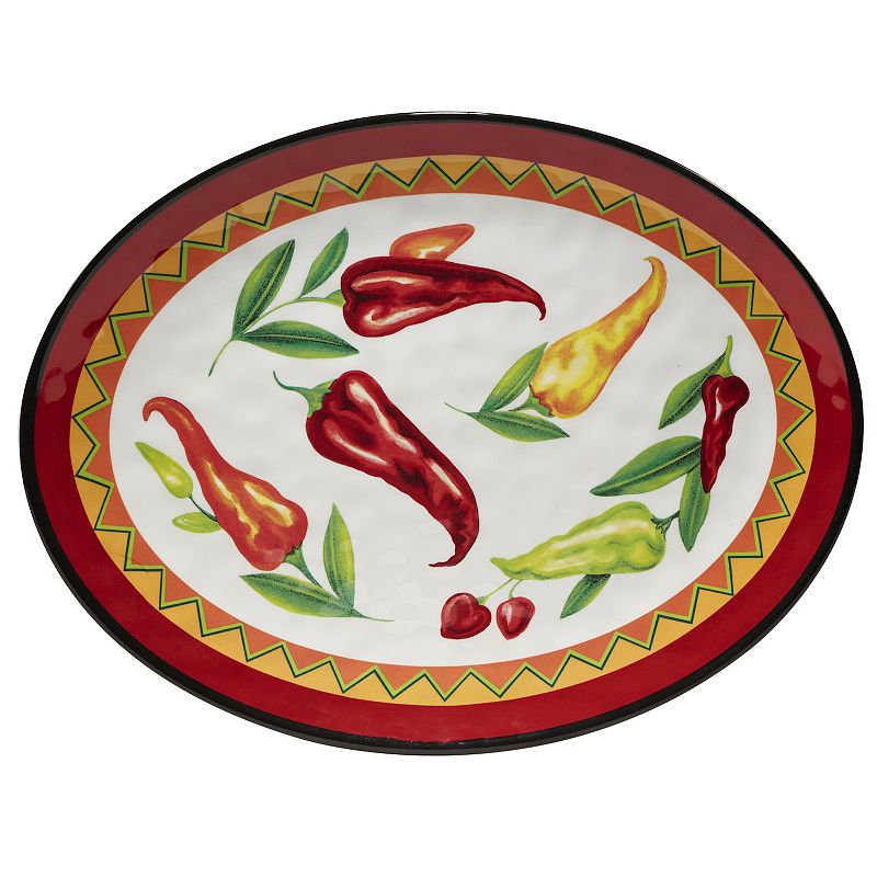 Certified International Red Hot 2-pc. Melamine Platter Set