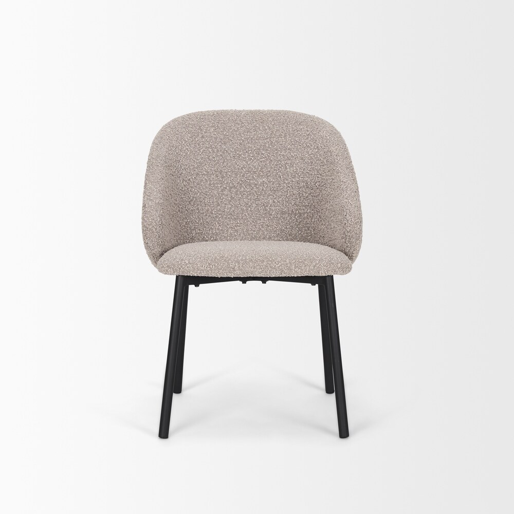 Shannon Dining Chair w/ Gray Fabric   Matte Black Metal