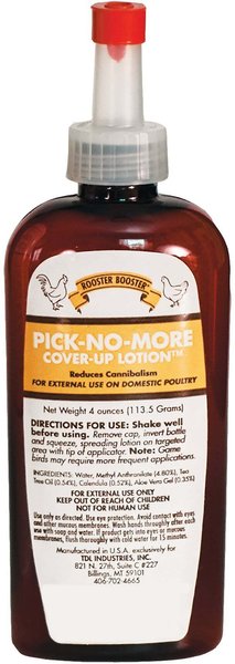 Rooster Booster Pick-No-More Cover up Poultry Lotion， 4-oz bottle